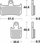 SBS 839HS Street Sinter Brake Pads (Full Front Set - 2 Packs)-2