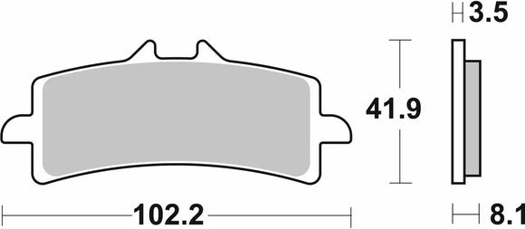 SBS 841RST Racing Sinter Brake Pads (Full Front Set - 2 Packs)