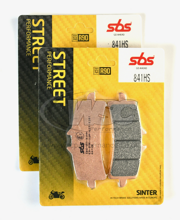 SBS 841HS Street Sinter Brake Pads (Full Front Set - 2 Packs