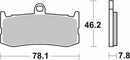 SBS 864HS Street Sinter Brake Pads (Full Front Set - 2 Packs)-2