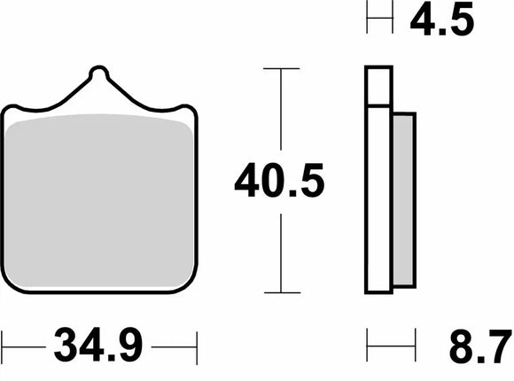 SBS 870DC Dual Carbon Racing Brake Pads (Full Front Set - 2 Packs)