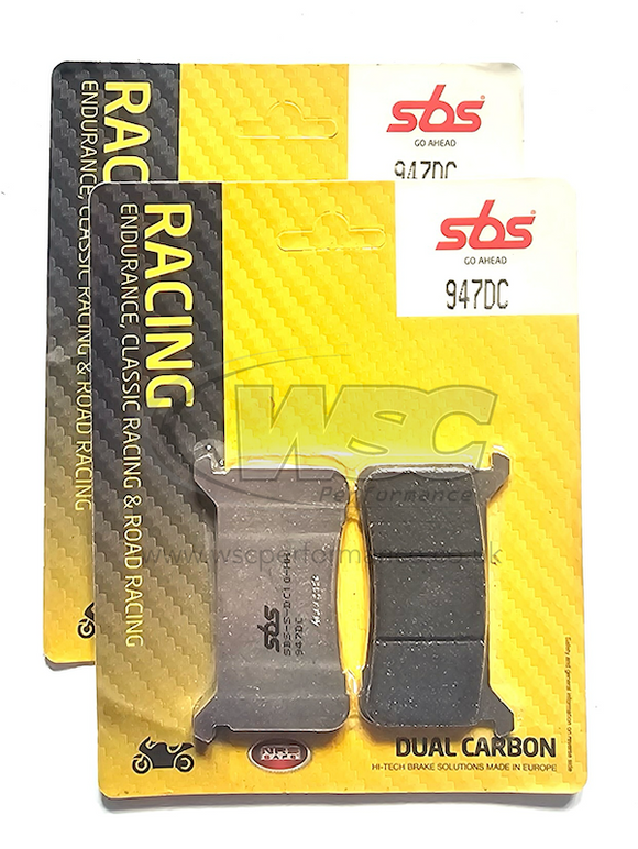 SBS 947DC Dual Carbon Racing Brake Pads (Full Front Set)