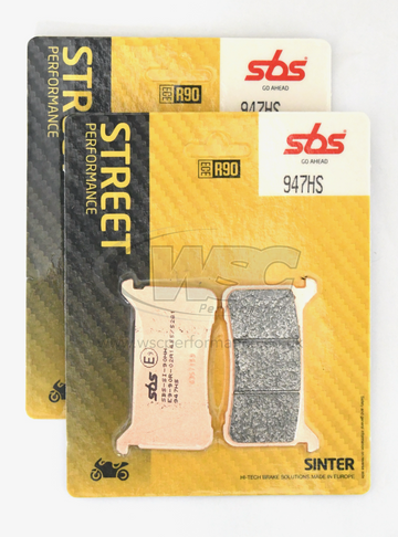 SBS 947HS Street Sinter Brake Pads (Full Front Set - 2 Packs)