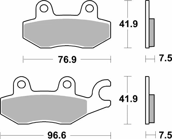 SBS 955DC Dual Carbon Racing Brake Pads (1 Set)