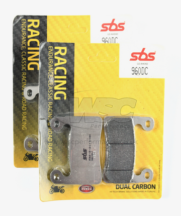 SBS 960DC Dual Carbon Racing Brake Pads (Full Front Set - 2 Packs)