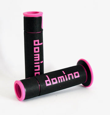 Buy black-and-pink Domino A450 Road Racing grips - Medium Soft - Choice of Colour