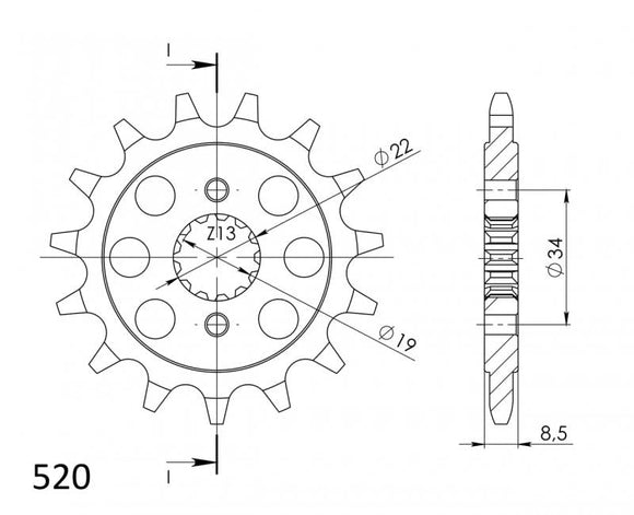 Supersprox Steel Front Sprocket CST-1403:14