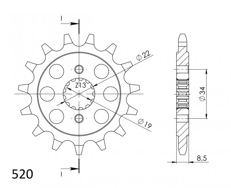 Supersprox Steel Front Sprocket CST-1403:14 - 0