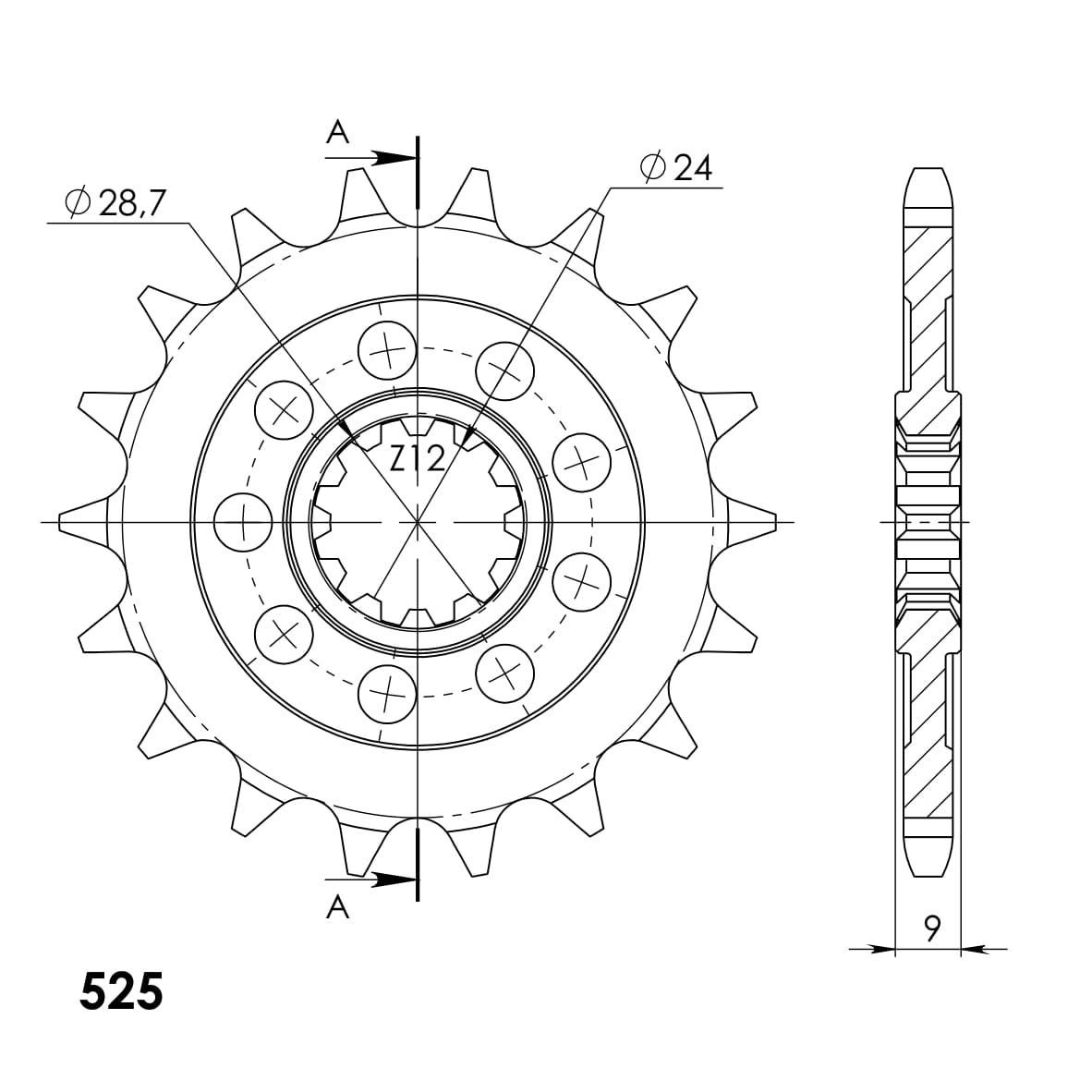 Supersprox Steel Front Sprocket CST-1530:18