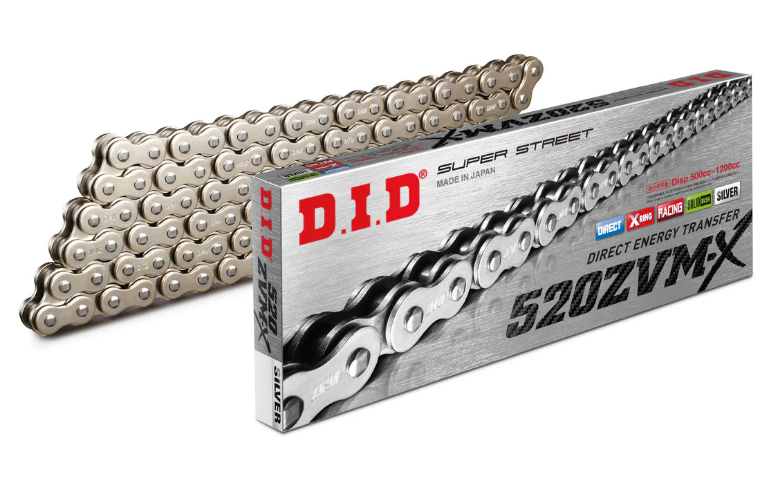 DID 520 ZVMX Super Street Extra Heavy Duty Chain - Choice of Colour