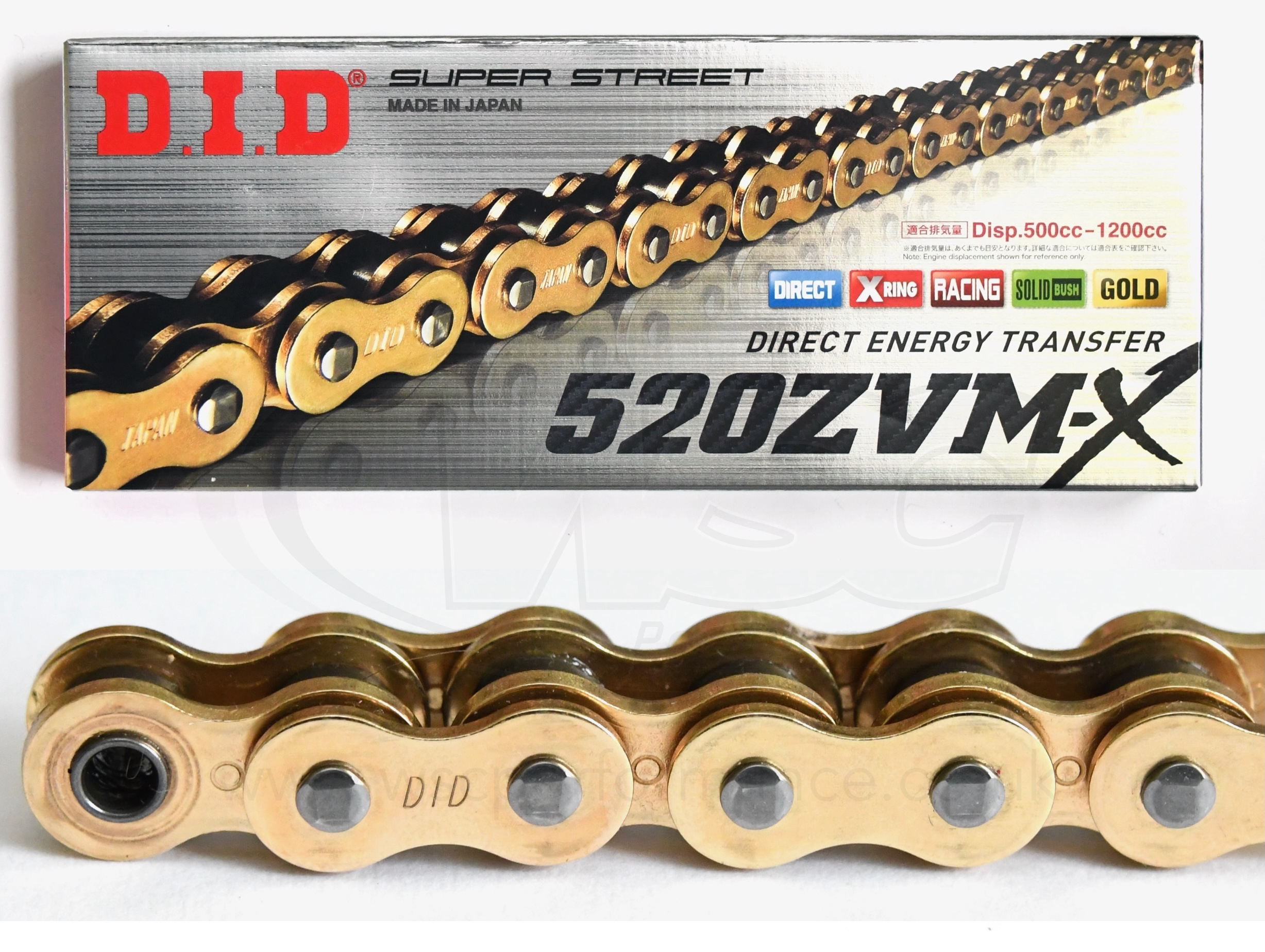 DID 520 ZVM-X Super Street Extra Heavy Duty Chain 110 Links - Choice of Colour - Up to 1200cc