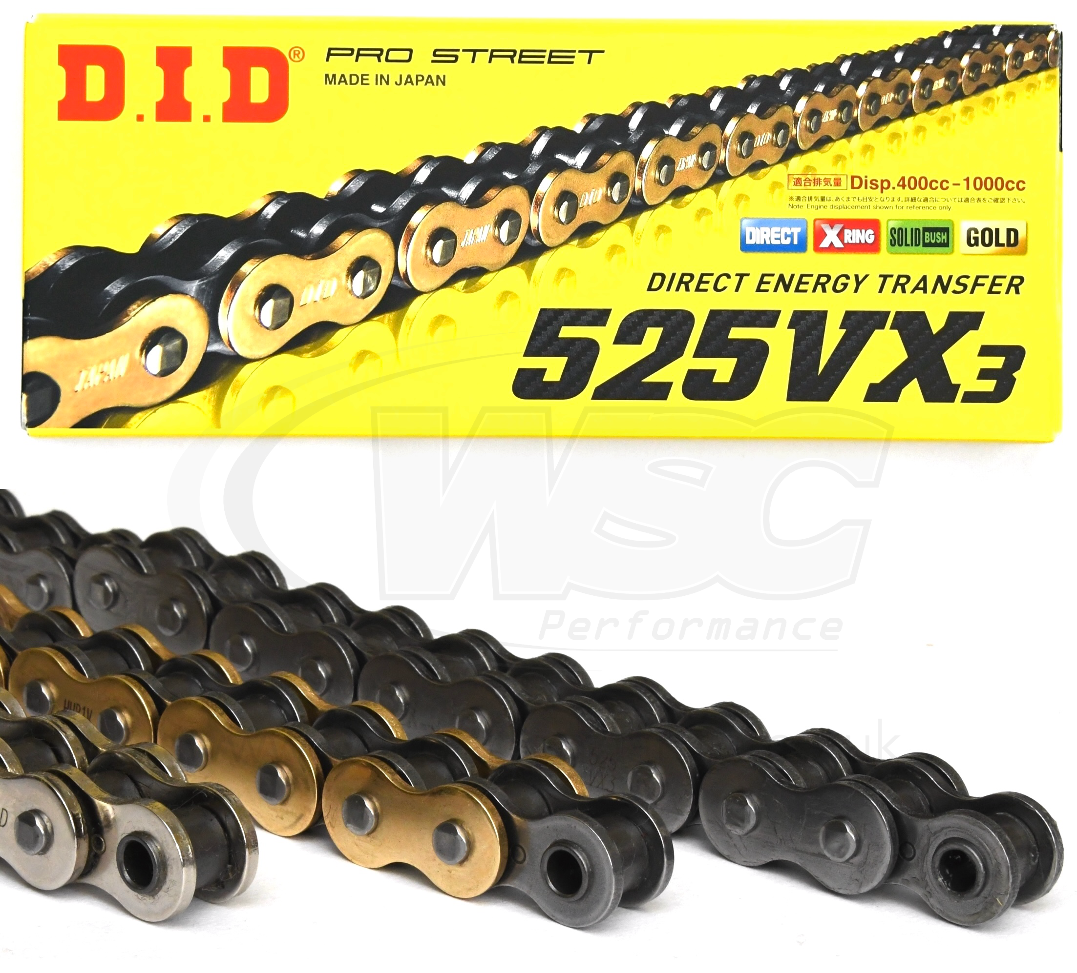 DID 525 VX Pro Street Heavy Duty Chain 106 Links - Choice of Colour