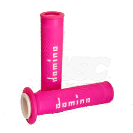 Domino A010 Dual Density Racing grips - Pink and White