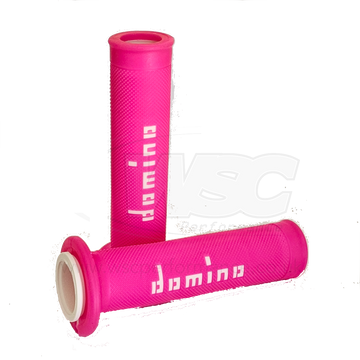 Domino A010 Dual Density Racing grips - Pink and White
