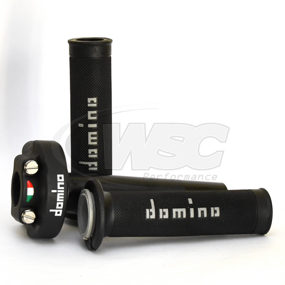 Domino XM2 Quick Action Throttle, Cable Kit & A010 Racing Grips for Aprilia RSV4 2009-2015 - No Grips