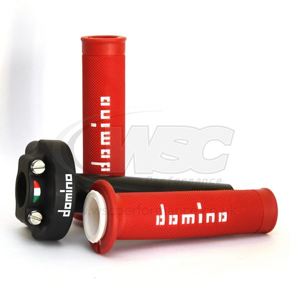 Domino XM2 Quick Action Throttle, Cable Kit & A010 Racing Grips for Aprilia RSV4 2009-2015 - No Grips