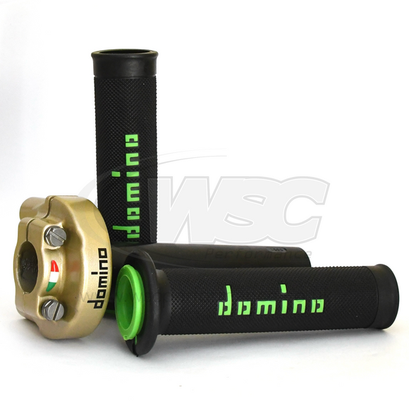 Domino XM2 Quick Action Throttle, Cable Kit & A010 Racing Grips for Aprilia RSV4 2009-2015 - No Grips