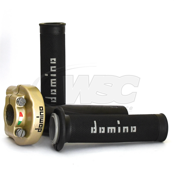 Domino XM2 Quick Action Throttle, Cable Kit & A010 Racing Grips for Aprilia RSV4 2009-2015 - No Grips