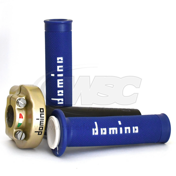 Domino XM2 Quick Action Throttle, Cable Kit & A010 Racing Grips for Aprilia RSV4 2009-2015 - No Grips