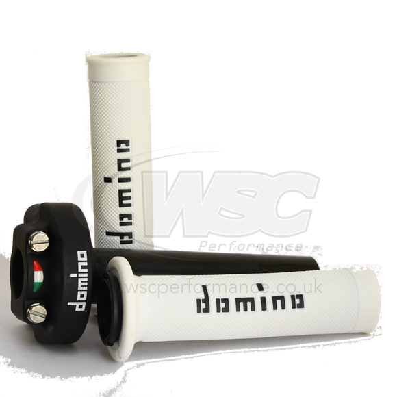 Domino XM2 Quick Action Throttle, Cable Kit & A010 Racing Grips for Aprilia RSV4 2009-2015 - No Grips