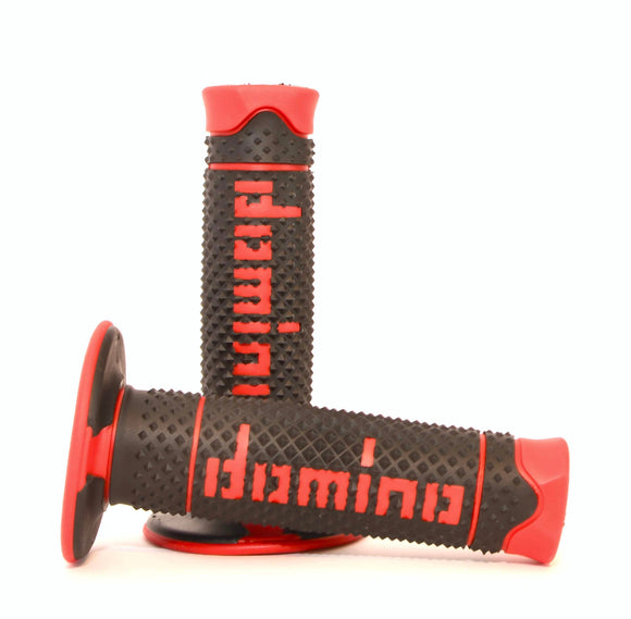 Domino A260 Dual Compound Off-Road Grips - Black and Red