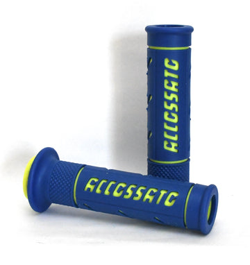 Buy blue-and-fluro Accossato Dual Compound Street Grips - Choice of Colour - GR012 - Open Ended