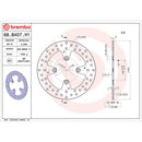 Brembo Serie Oro Fixed Rear Brake Disc - 68.B407.H1-2