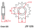 JT Steel Rubber Bushed Front Sprocket JTF1370.15RB-2