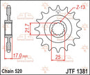 JT Rubber Bushed Counter Shaft Sprocket - JTF1381.15RB-2