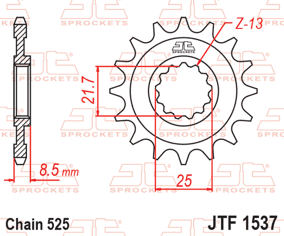 JT Steel Front Sprocket JTF1537.15