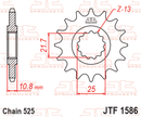 JT Steel Front Sprocket JTF1586.16-2