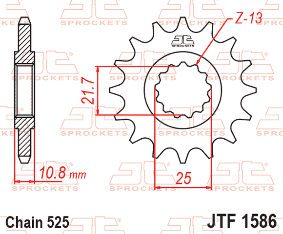 JT Steel Front Sprocket JTF1586.16