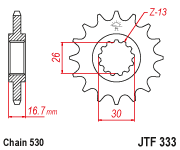 JT Front Sprocket JTF333.16