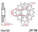 JT Front Steel Sprocket JTF709.16-3