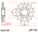 JT Steel Front Sprocket  JTF710.16-2