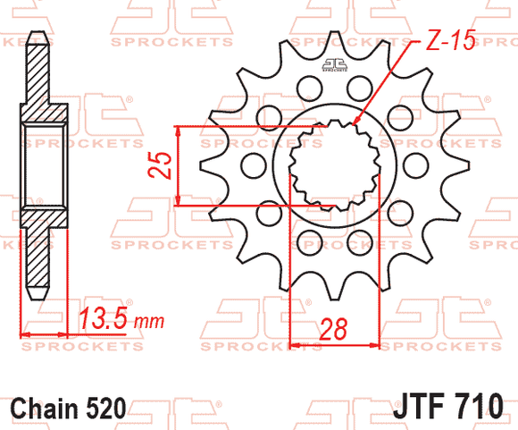 JT Steel Front Sprocket  JTF710.16