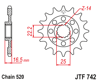 JT Front Sprocket JTF742.15