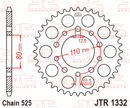 JT Steel Rear Sprocket - JTR1332.42-2