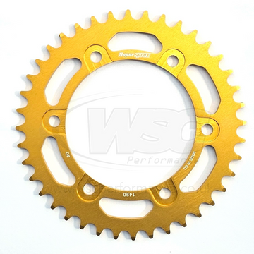 Buy gold Supersprox Aluminium Rear Sprocket RAL-1490 - 520 Pitch (520, 120mm Centre, 140mm PCD - Dymag Wheels)