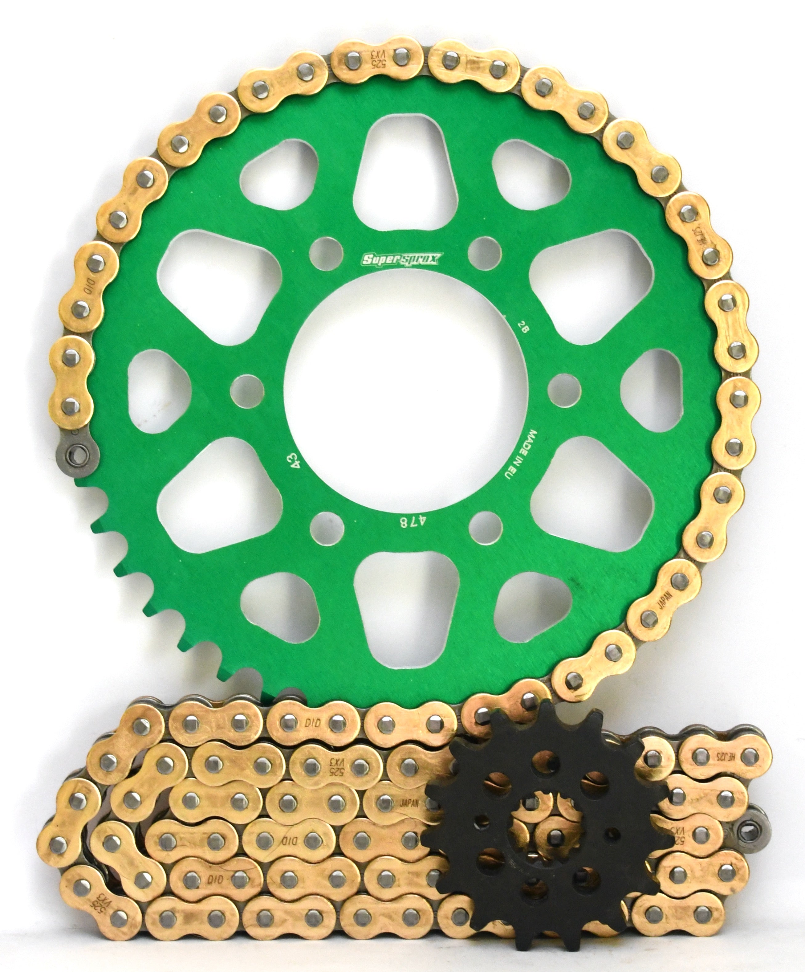 Supersprox Aluminium and DID 520 Conversion Chain & Sprocket Kit for Kawasaki ZX-6R 1998-2002 - Standard Gearing - 0