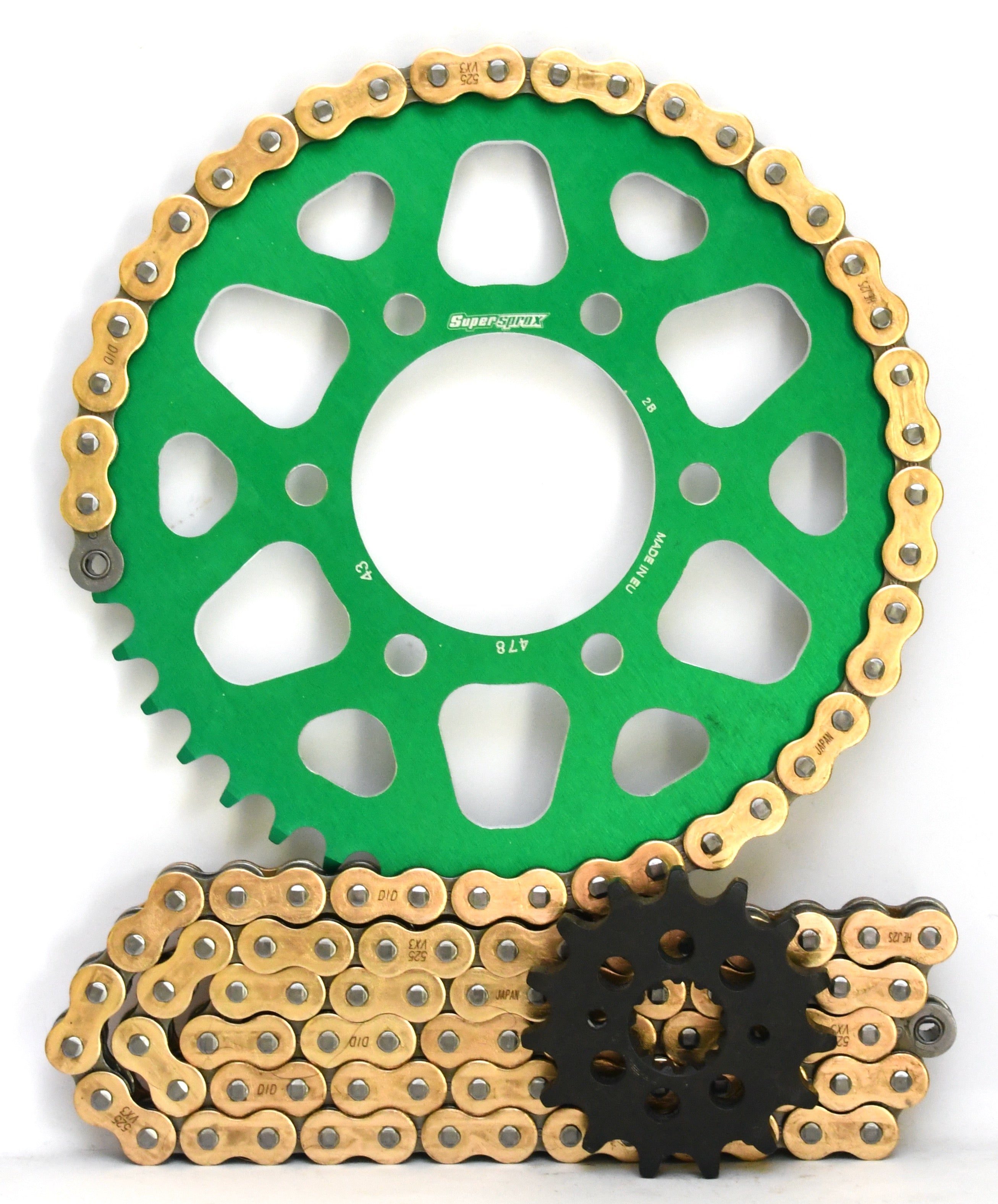 Supersprox Aluminium and DID 520 Conversion Chain & Sprocket Kit for Kawasaki ZX-6R 1998-2002 - Standard Gearing