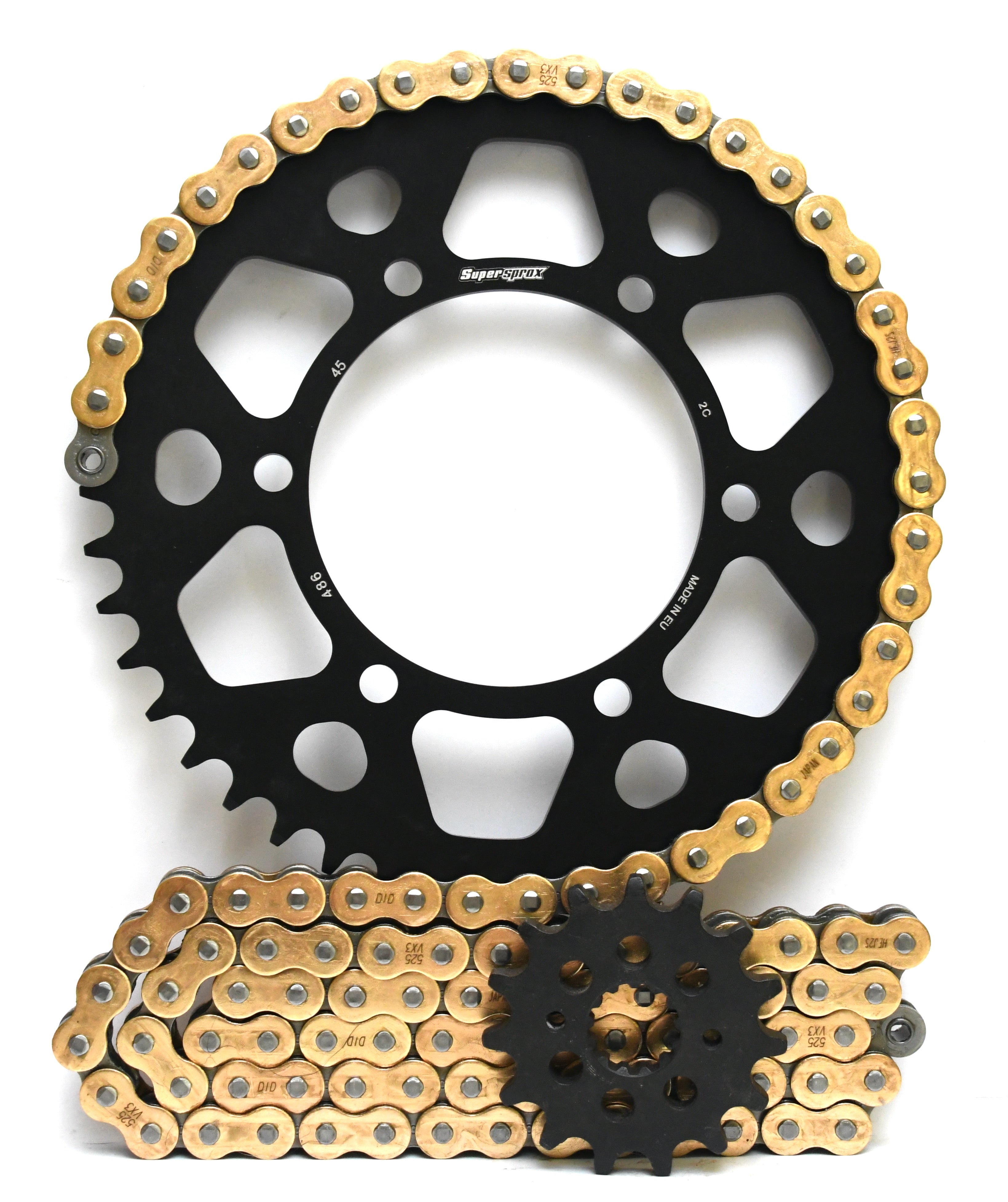 Supersprox Aluminium and DID 520 Conversion Chain & Sprocket Kit for Kawasaki ZX-6R 1998-2002 - Standard Gearing