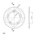 Supersprox Aluminium Rear Sprocket RAL-991:38-2