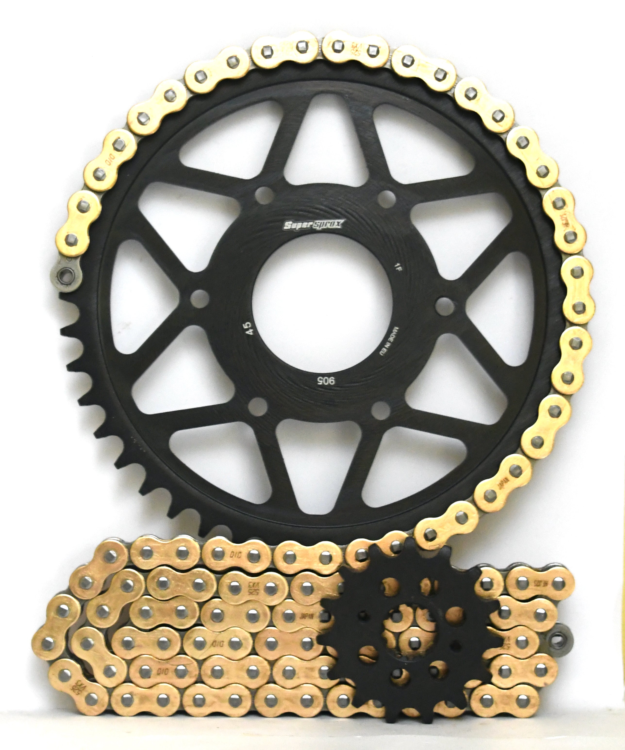 Supersprox Chain & Steel Sprocket Kit for KTM 200 RC and Duke - Standard Gearing