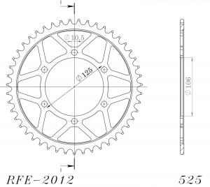 Supersprox Steel Edge Rear Sprocket RFA-2012:47-BLK