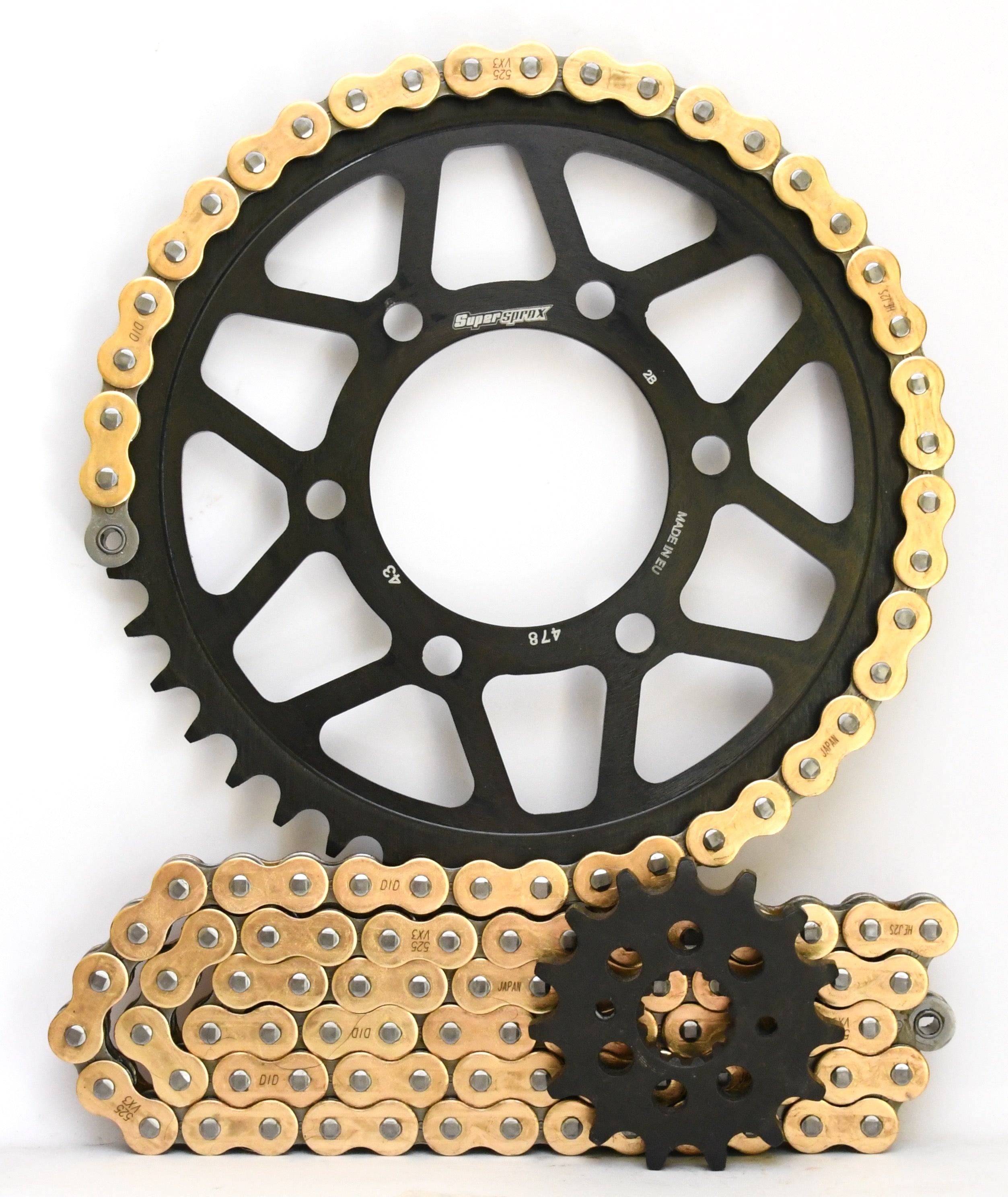 Supersprox Chain and Sprocket Kit - Triumph Street Triple 765 2017-2022 - Standard Gearing