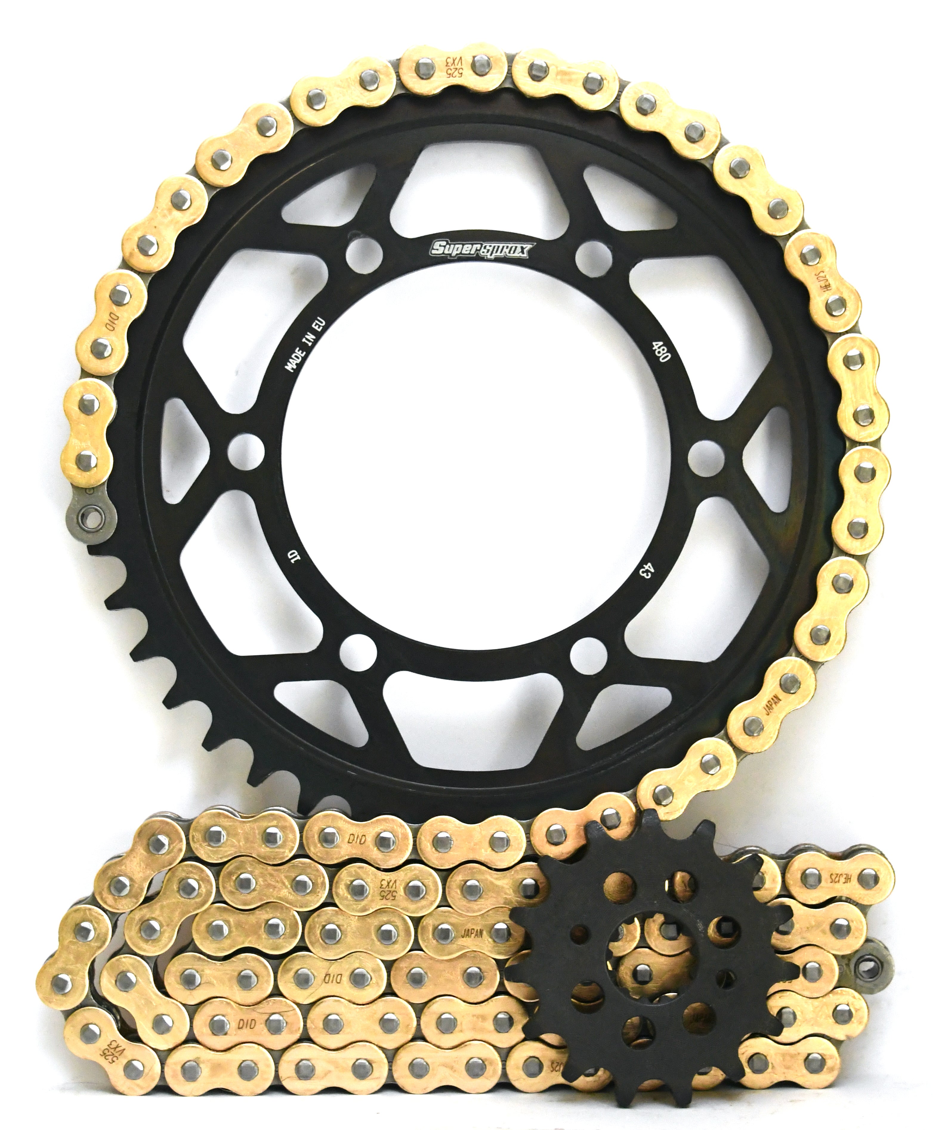 Supersprox Chain and Steel Sprocket Kit - Triumph Tiger 800 2011-2014 - Standard Gearing