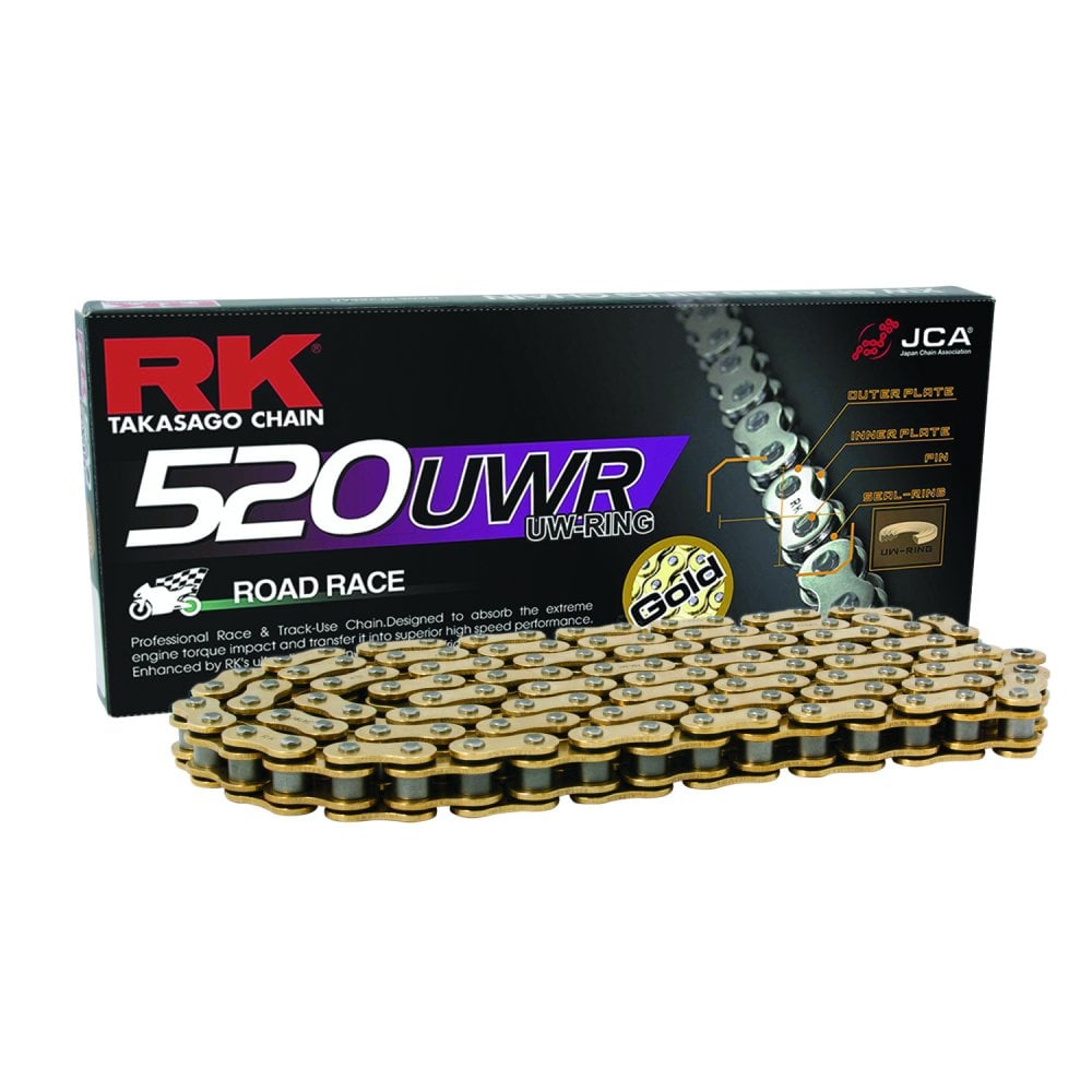 RK 520 UWR UW-Ring Racing chain - 120 Links - Gold