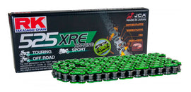 Buy green RK 525 XRE XW-Ring Chain 120 Links 400-1000cc - Choice of Colour