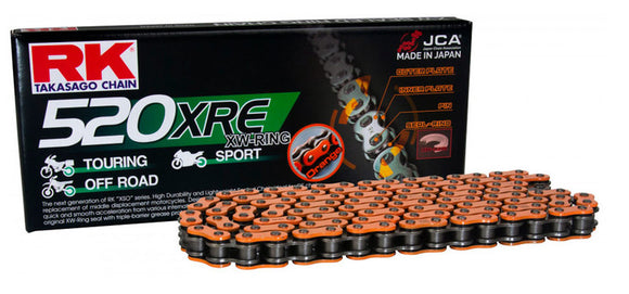 RK 525 XRE XW-Ring Chain 120 Links 400-1000cc - Choice of Colour